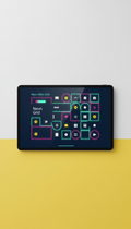 Neon Mint Grid Theme